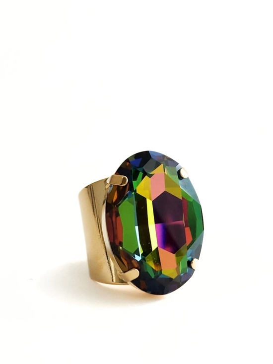 Jewelry - Vitrail Oval Crystal Statement Ring